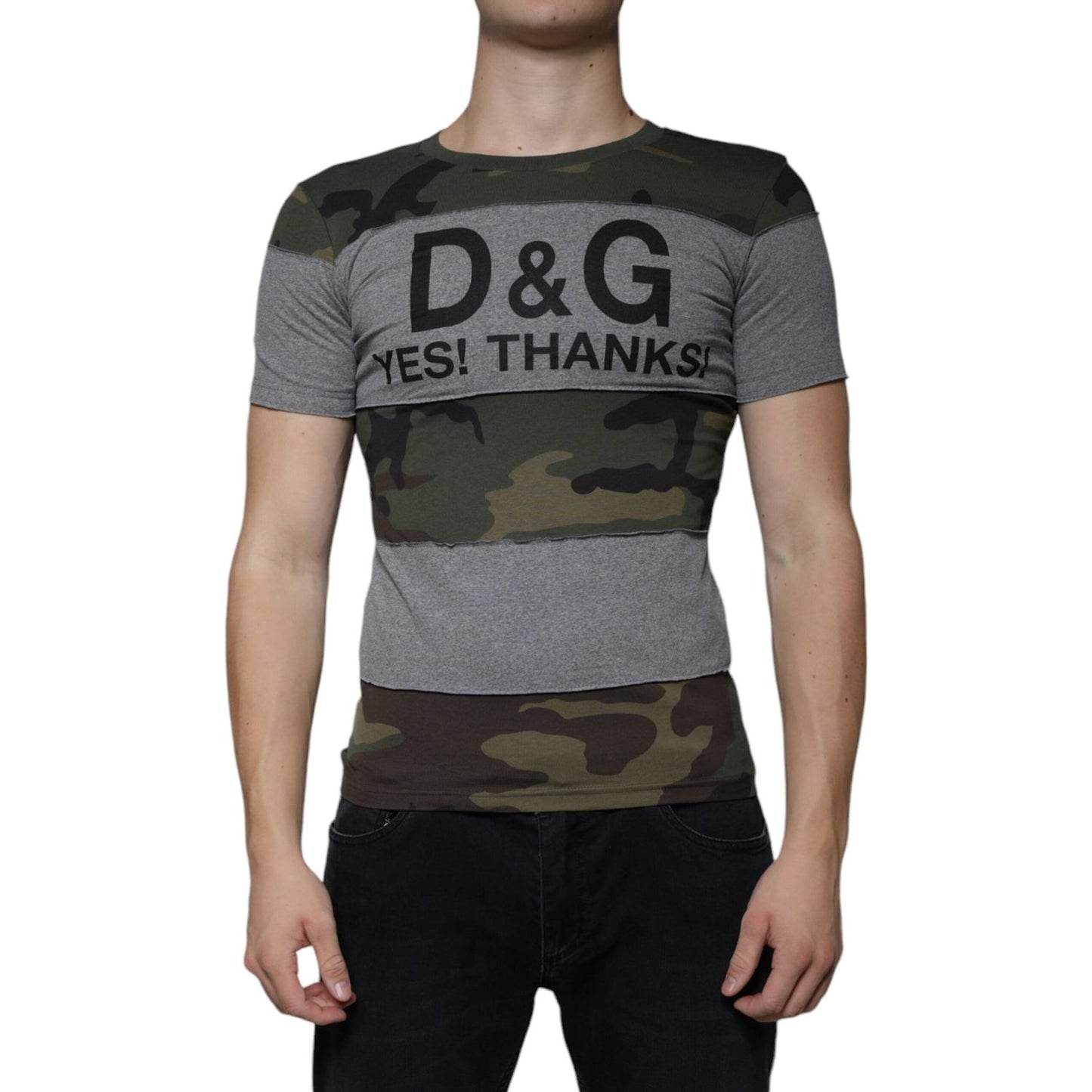 Dolce & Gabbana Multicolor Camouflage Cotton Crew Neck T-shirt Dolce & Gabbana