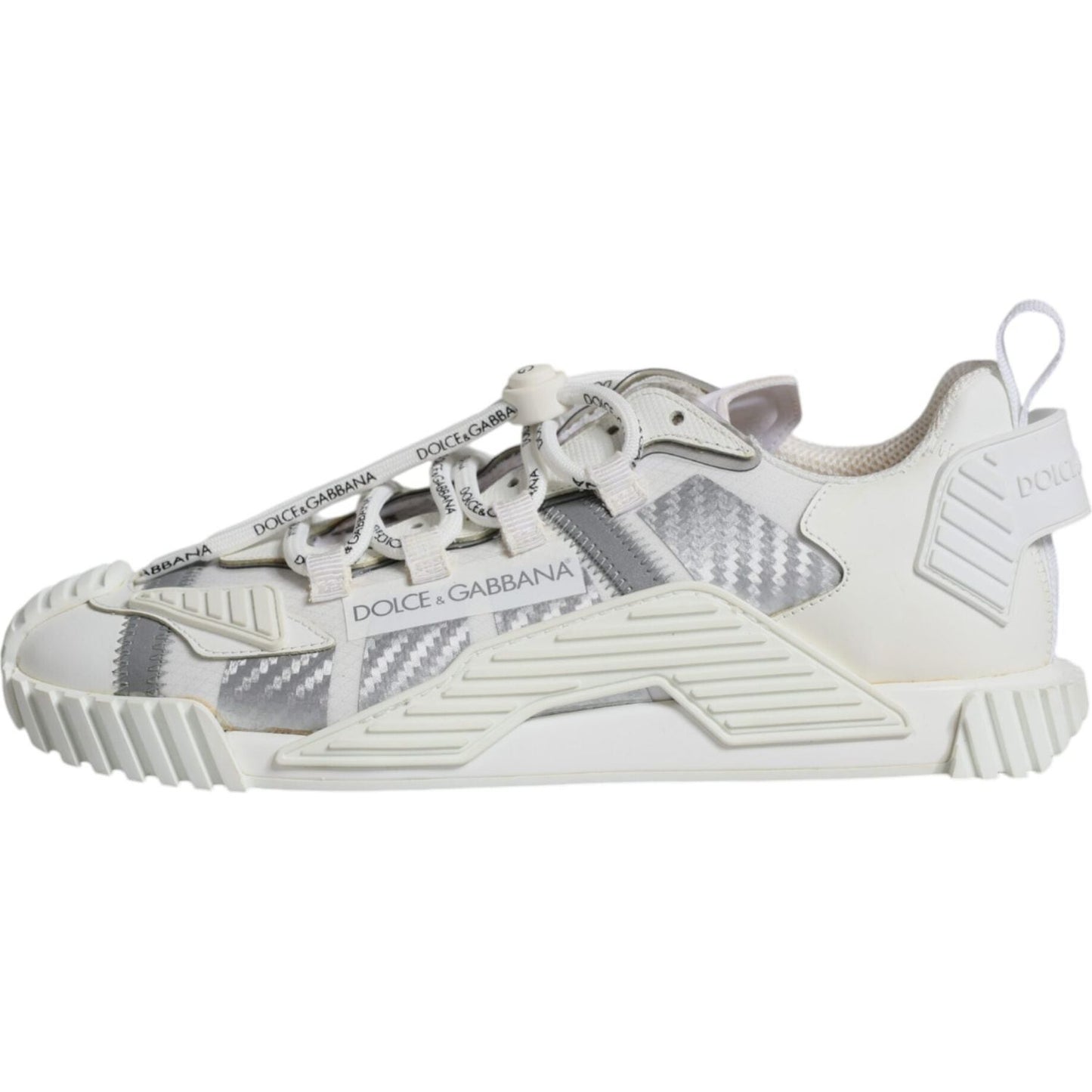 Dolce & Gabbana White Lace Up Low Top NS1 Sneakers Shoes Dolce & Gabbana