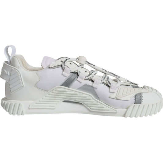 Dolce & Gabbana White Lace Up Low Top NS1 Sneakers Shoes