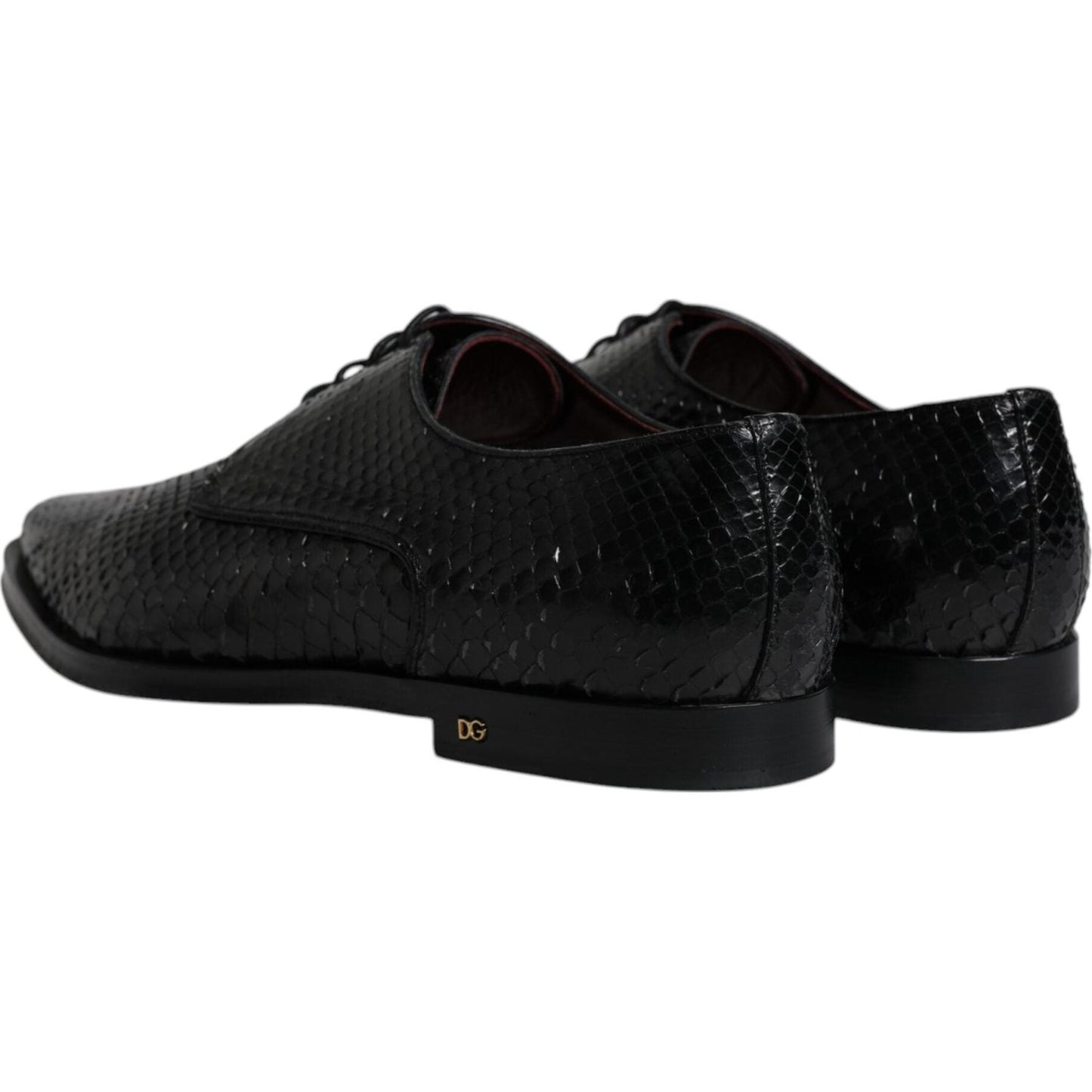 Dolce & Gabbana Black Leather Derby Formal Dress Shoes Dolce & Gabbana