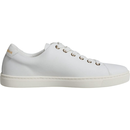 Dolce & Gabbana White Portofino Sacred Heart Sneakers Shoes