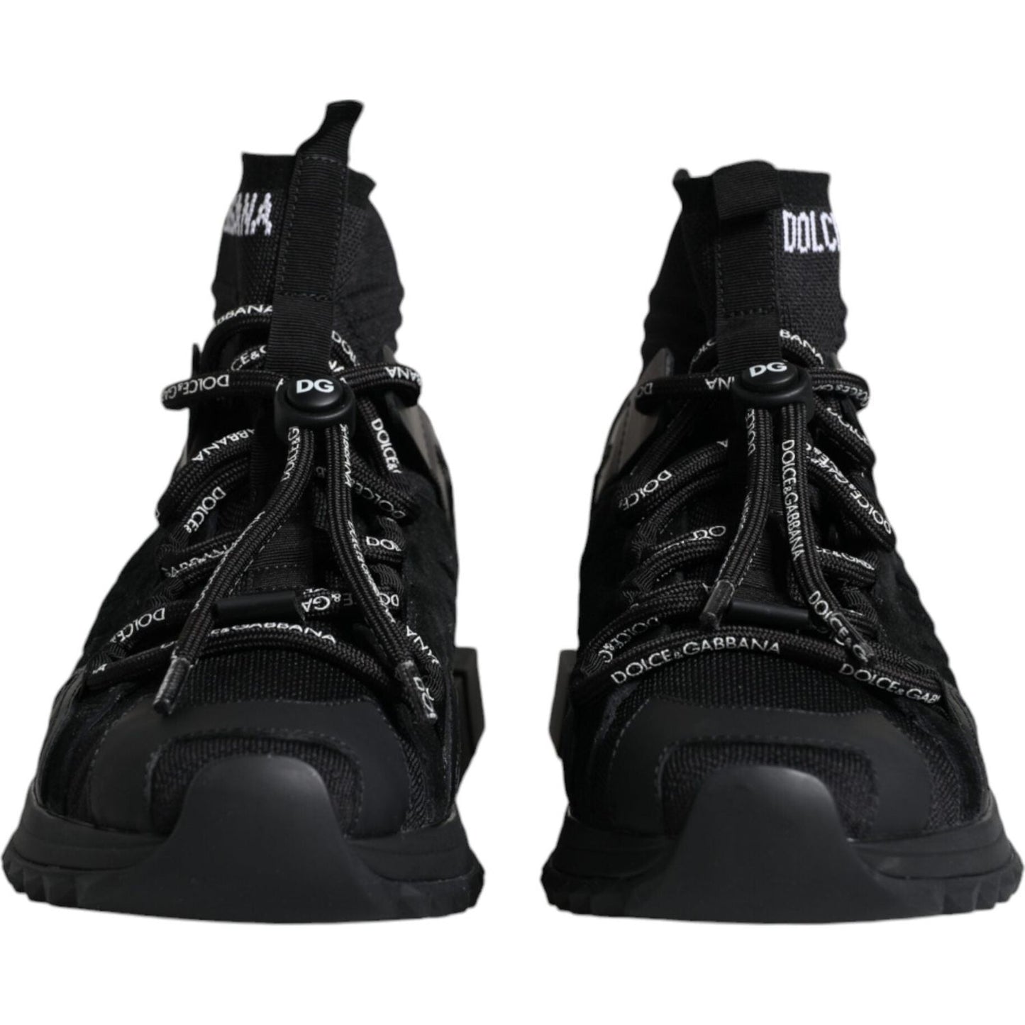 Dolce & Gabbana Black Sorrento Socks Logo Sneakers Shoes Dolce & Gabbana