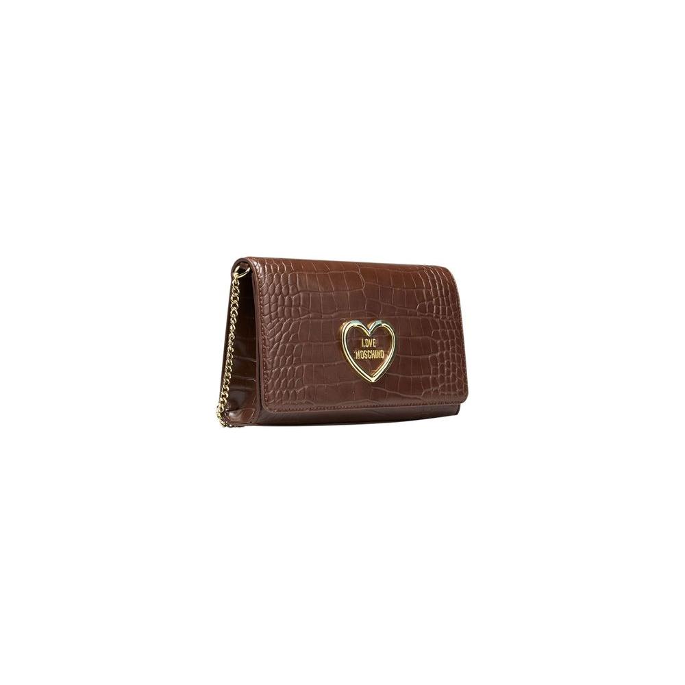 Love Moschino Brown Polyethylene Crossbody Bag Love Moschino