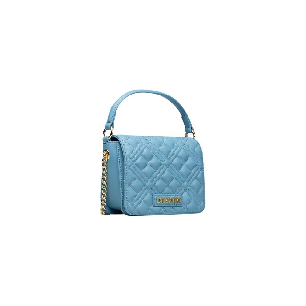 Love Moschino Light Blue Polyethylene Handbag