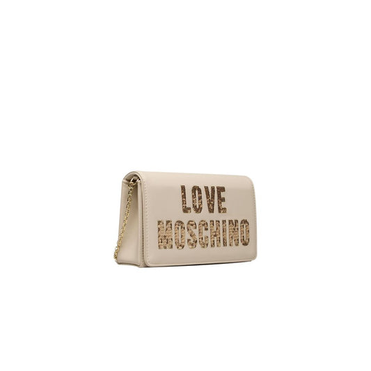 Love Moschino Beige Polyethylene Crossbody Bag Love Moschino