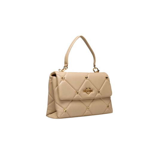 Love Moschino Beige Polyethylene Handbag Love Moschino