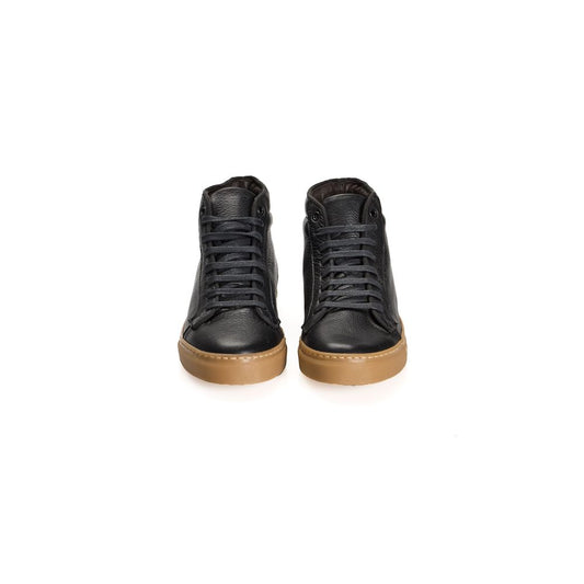 Roberto Pepe Luxury Black Calfskin Sneaker Roberto Pepe Luxury