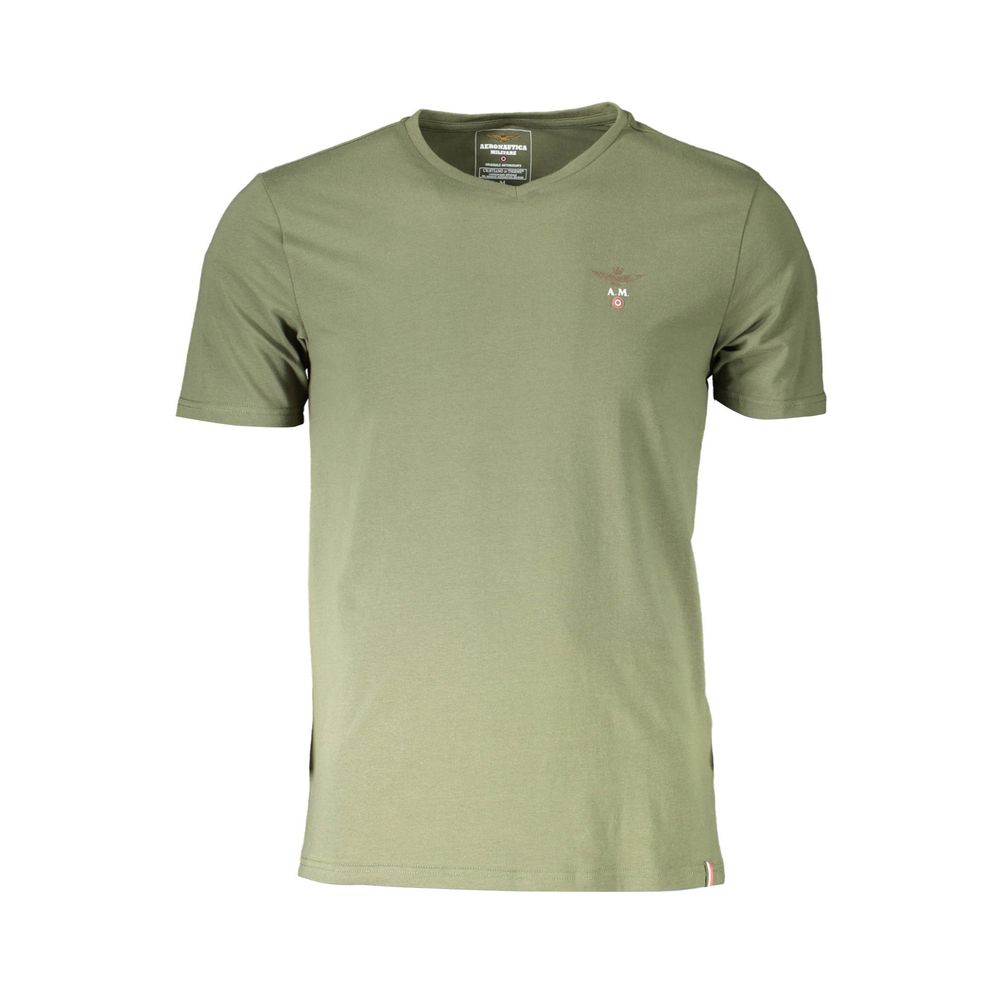 Aeronautica Militare Green Cotton T-Shirt