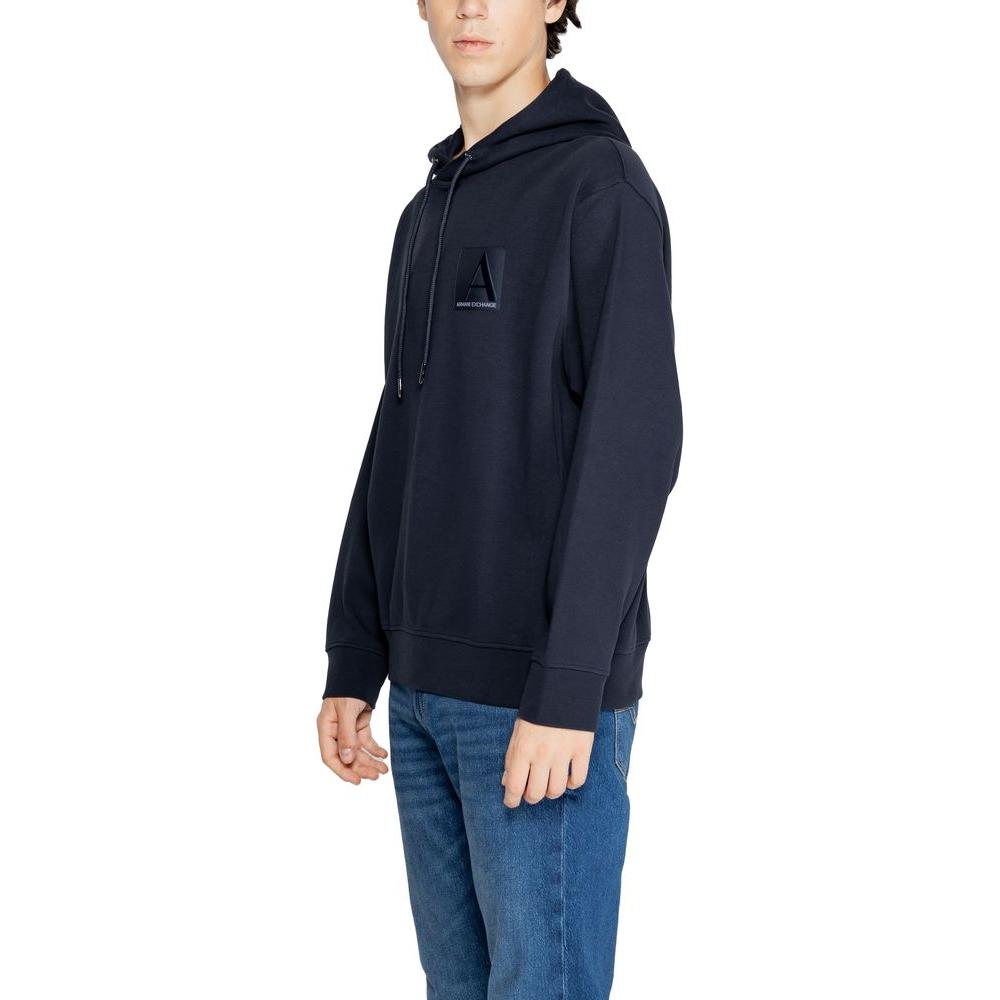 Armani Exchange Blue Cotton Sweater Armani Exchange