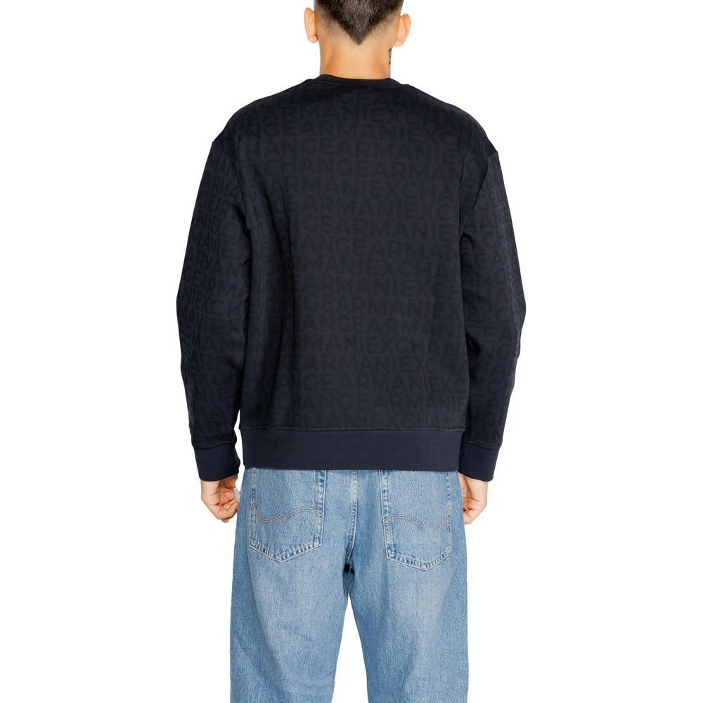 Armani Exchange Blue Cotton Sweater Armani Exchange