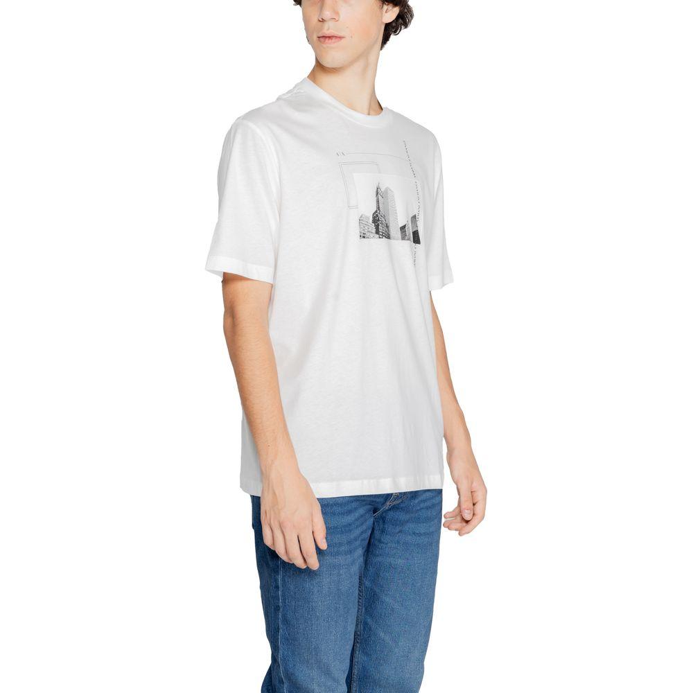 Armani Exchange White Cotton T-Shirt Armani Exchange