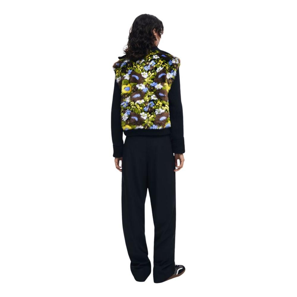 Desigual Black Cotton Jackets & Coat Desigual