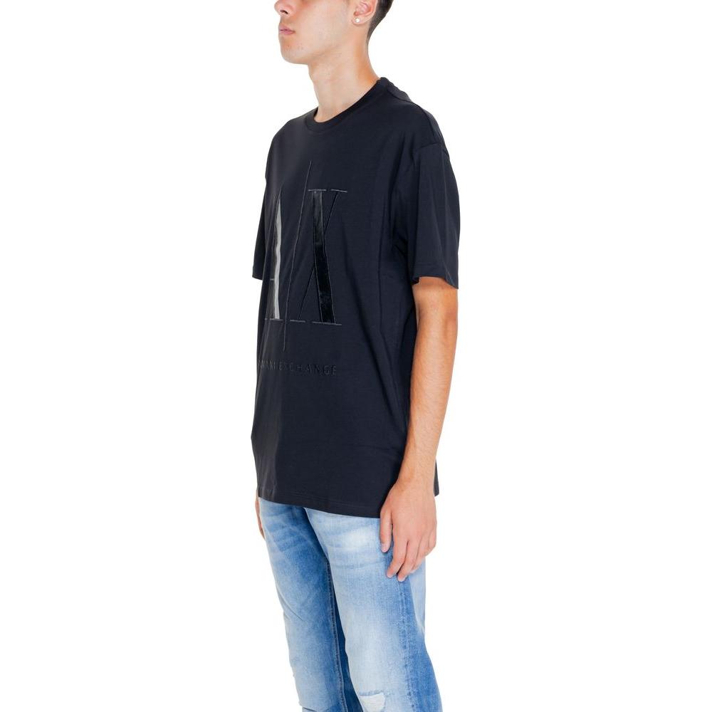 Armani Exchange Black Cotton T-Shirt Armani Exchange