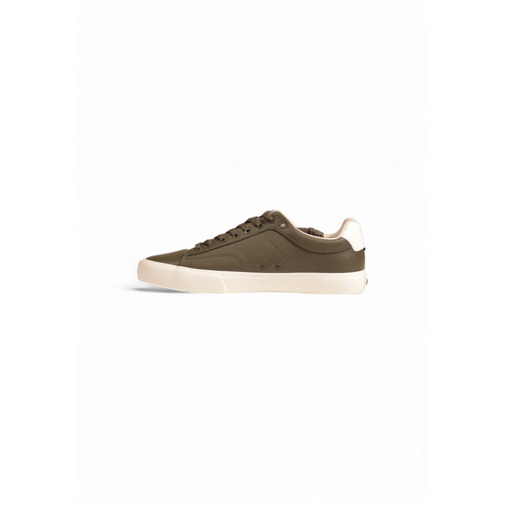 Hugo Boss Green Leather Sneaker Hugo Boss