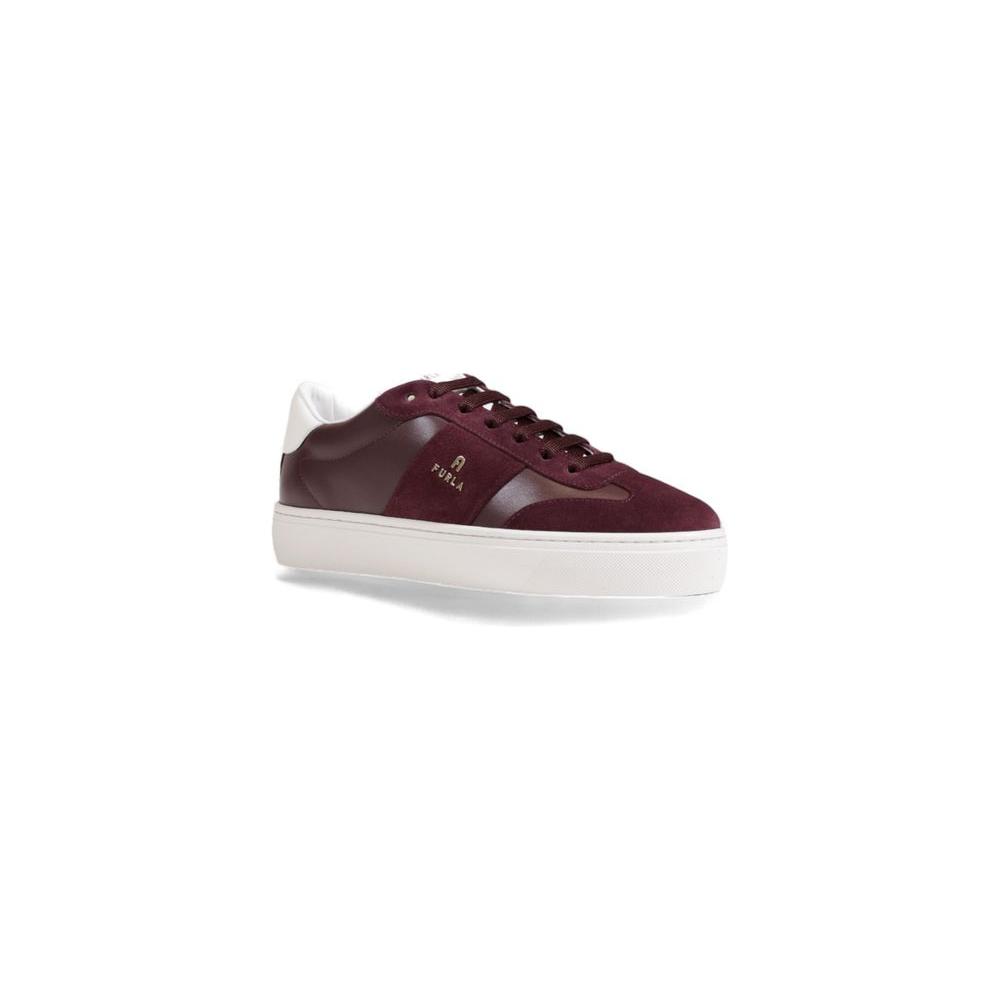 Furla Bordeaux Leather Sneaker Furla