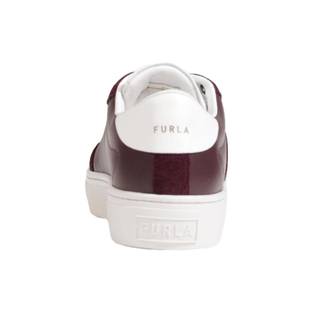 Furla Bordeaux Leather Sneaker Furla