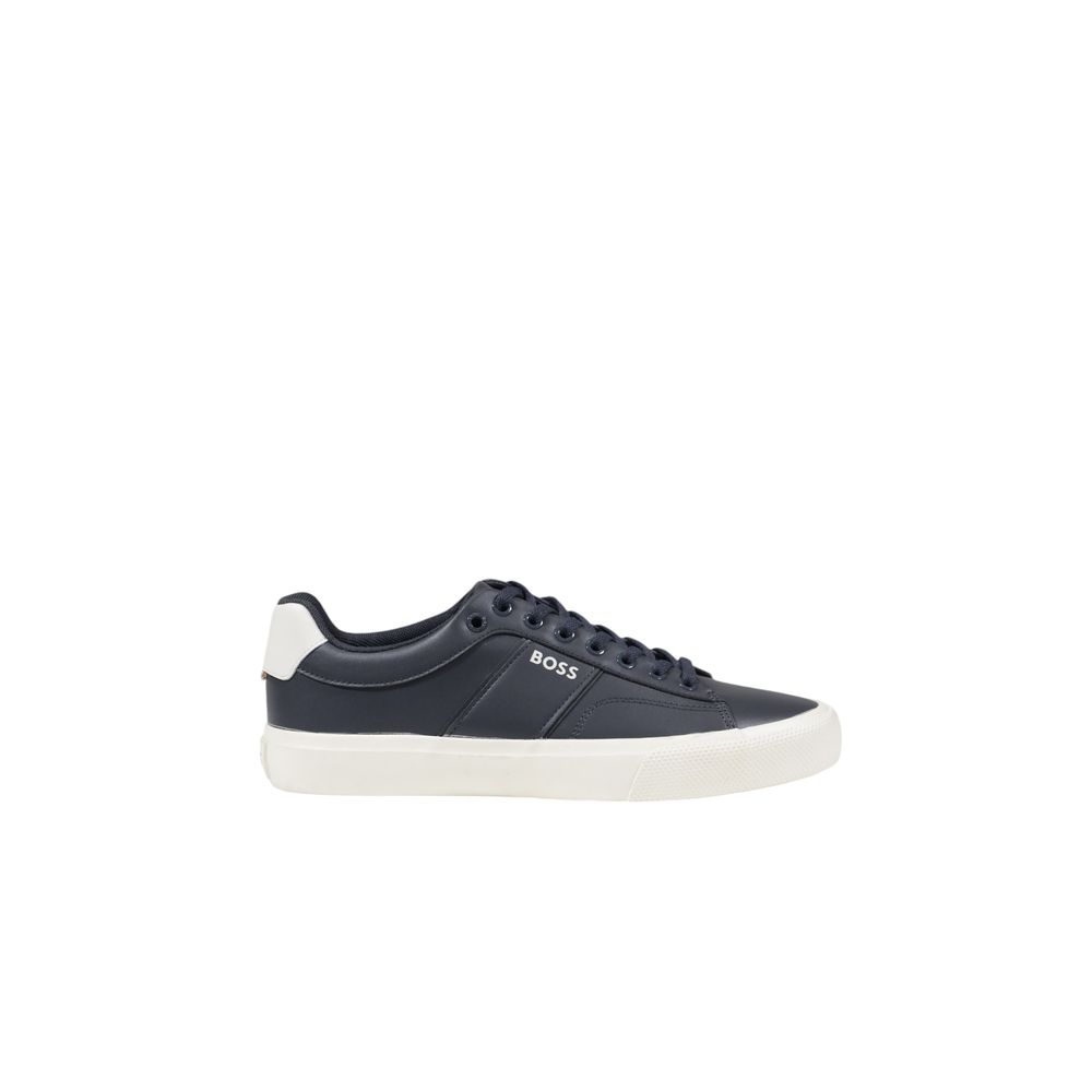 Hugo Boss Blue Leather Sneaker Hugo Boss