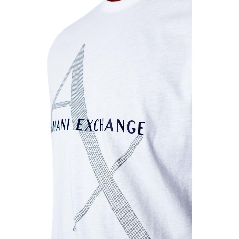 Armani Exchange White Cotton T-Shirt Armani Exchange