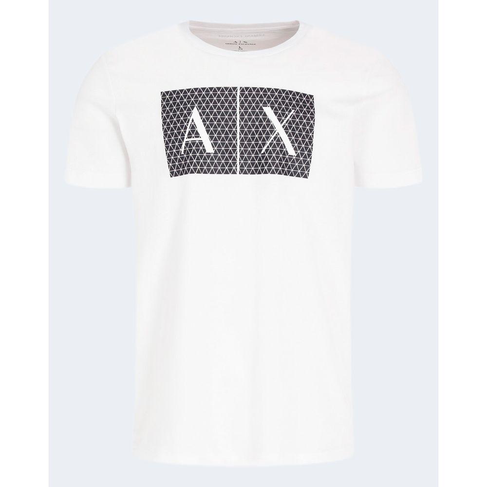 Armani Exchange White Cotton T-Shirt Armani Exchange