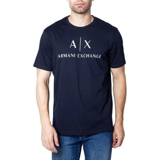 Armani Exchange Blue Cotton T-Shirt Armani Exchange