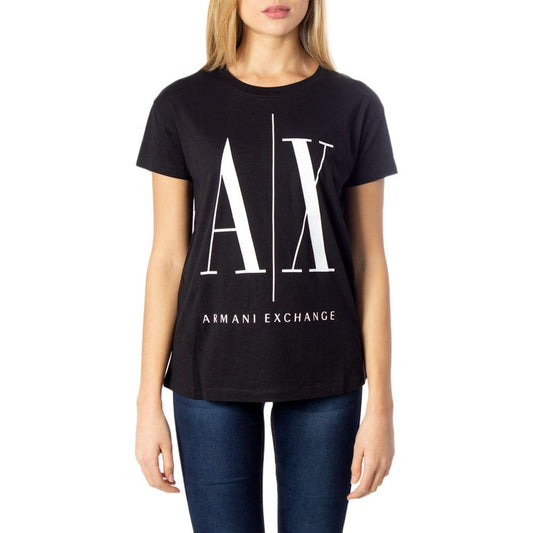 Armani Exchange Black Cotton Tops & T-Shirt Armani Exchange