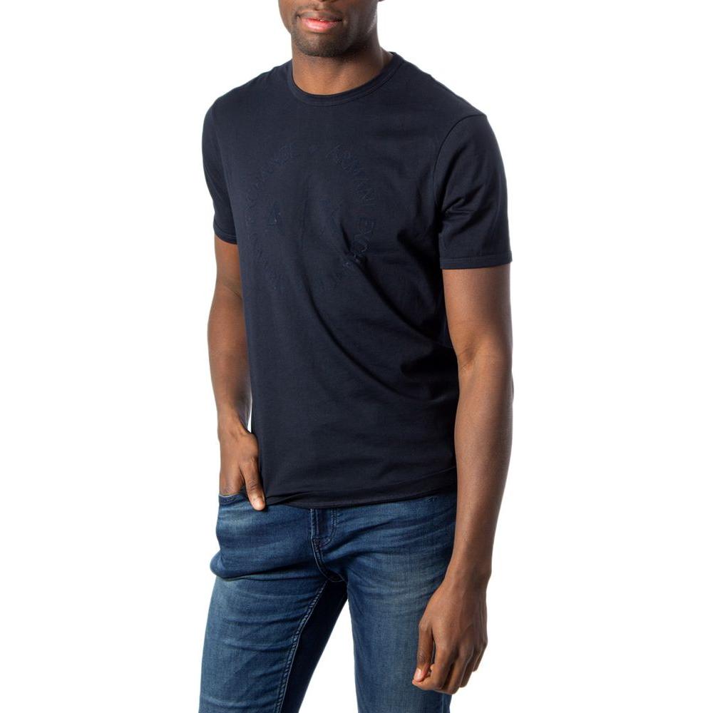 Armani Exchange Blue Cotton T-Shirt Armani Exchange