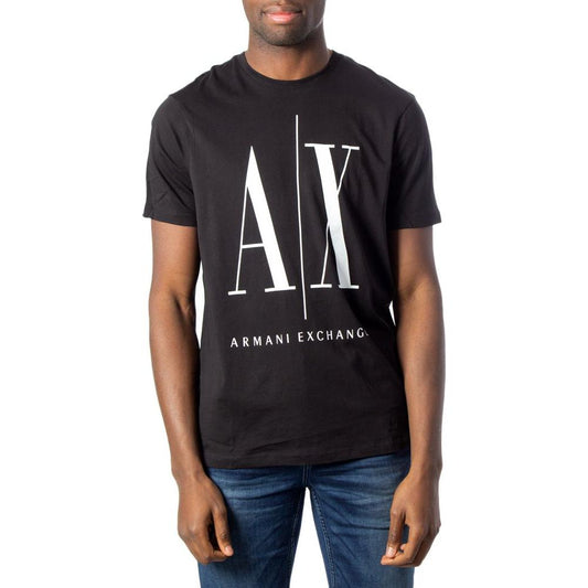 Armani Exchange Black Cotton T-Shirt