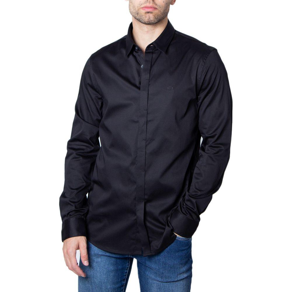 Armani Exchange Black Cotton Shirt Armani Exchange