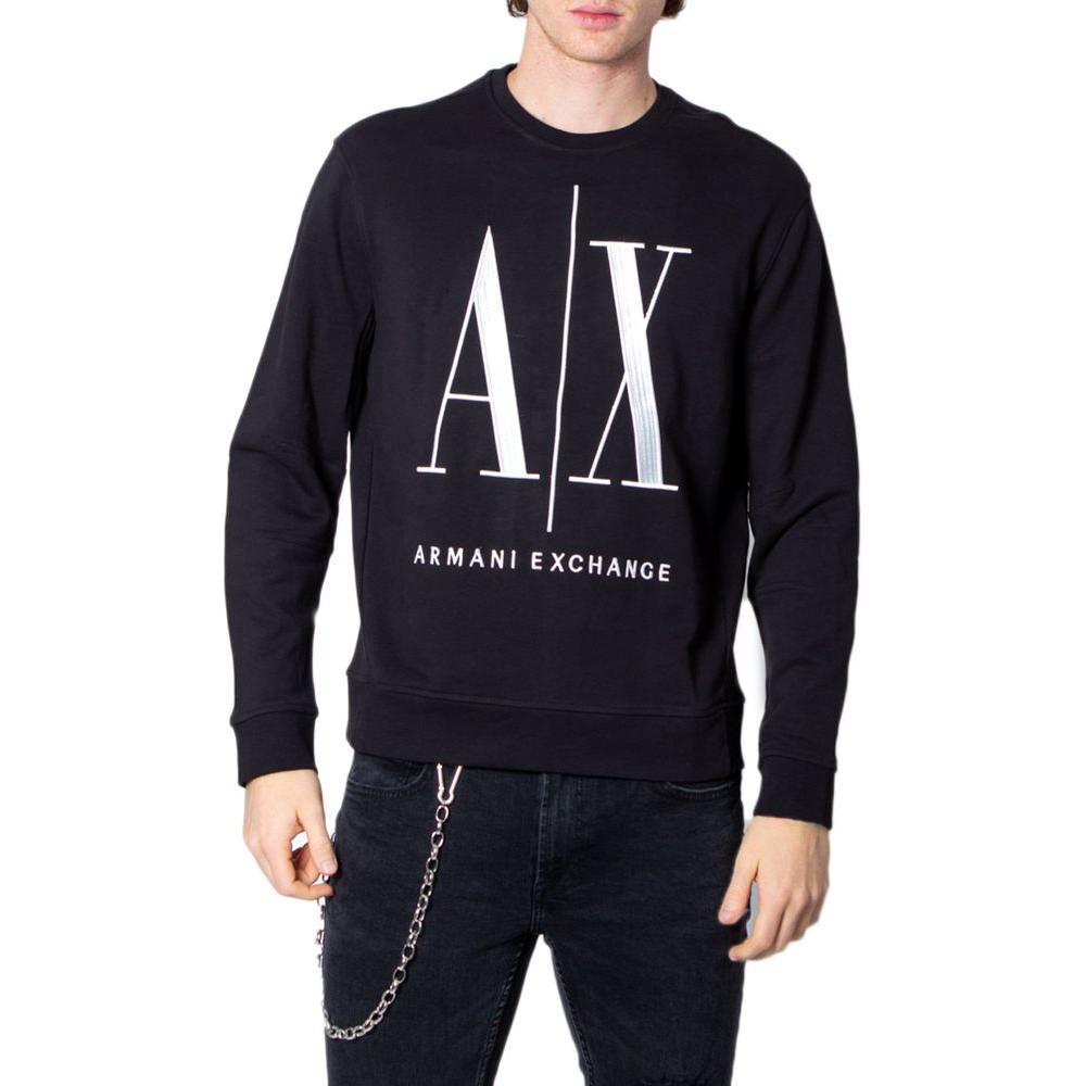 Armani Exchange Black Cotton Sweater