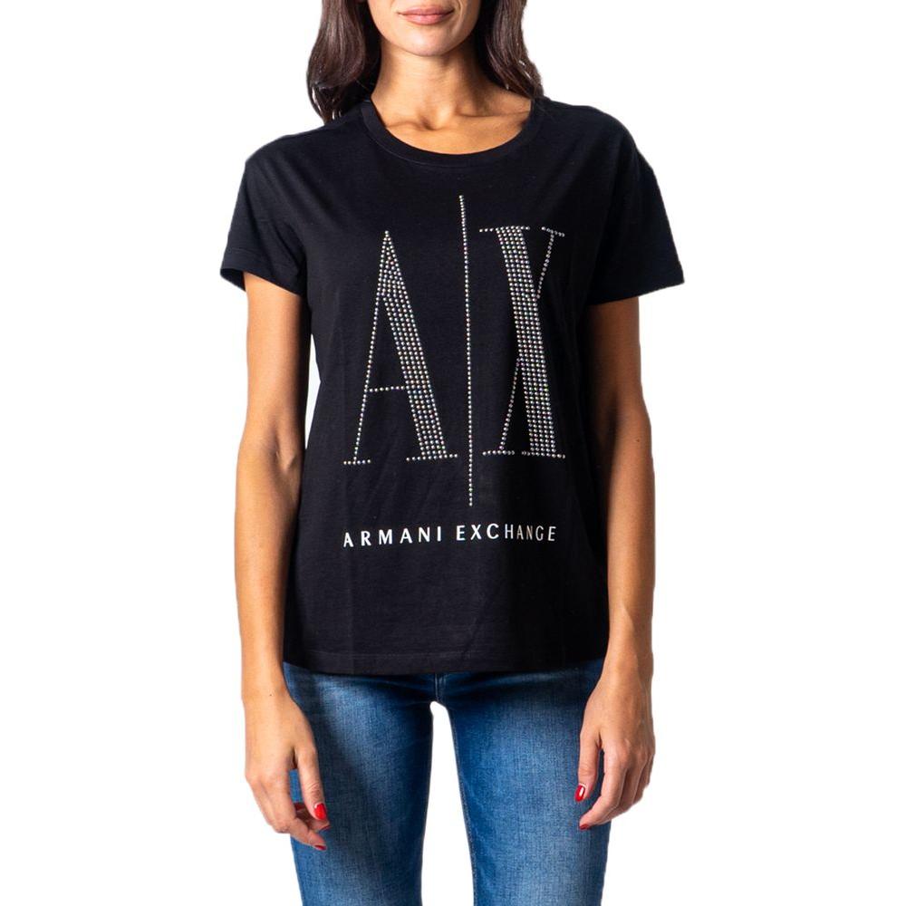 Armani Exchange Black Cotton Tops & T-Shirt