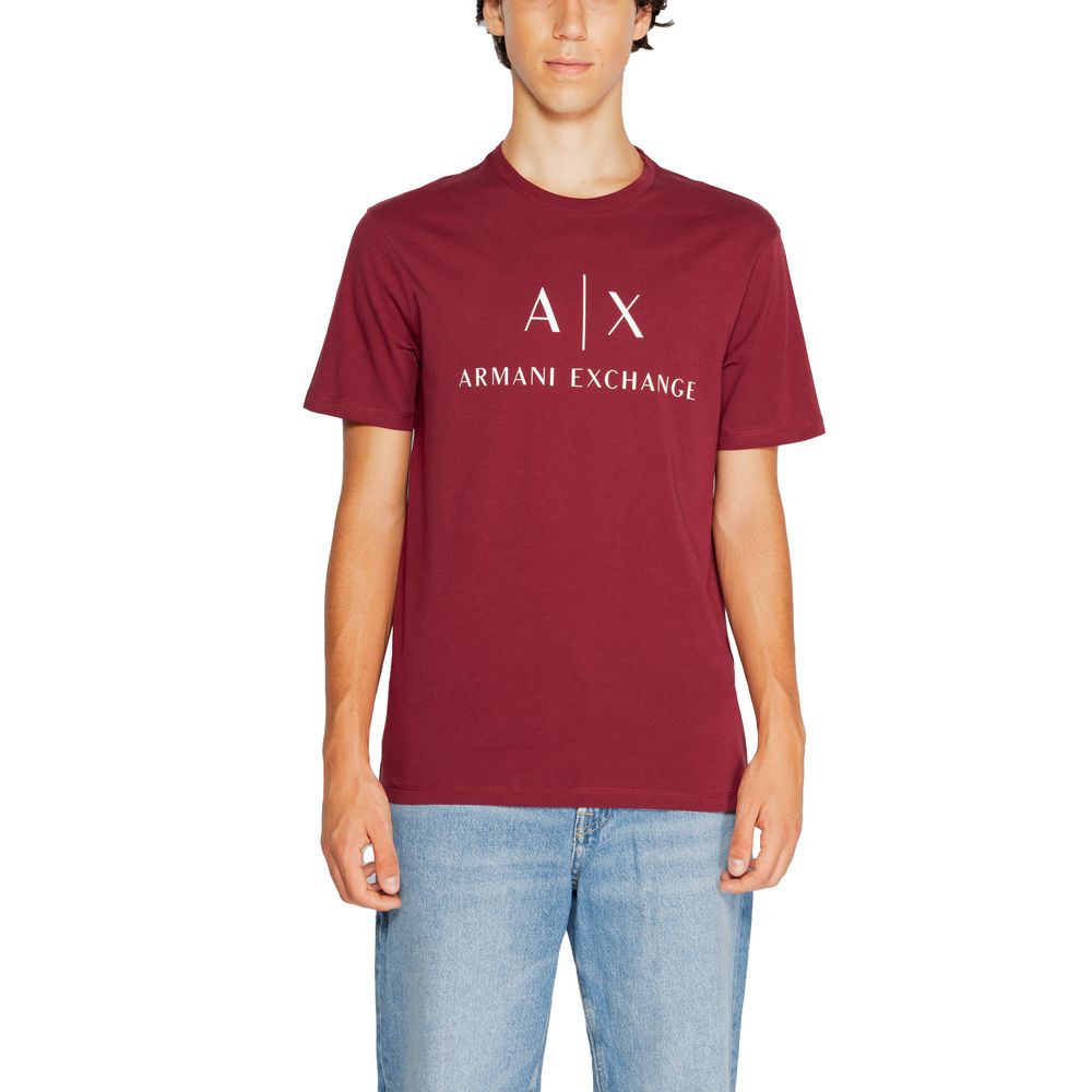 Armani Exchange Bordeaux Cotton T-Shirt