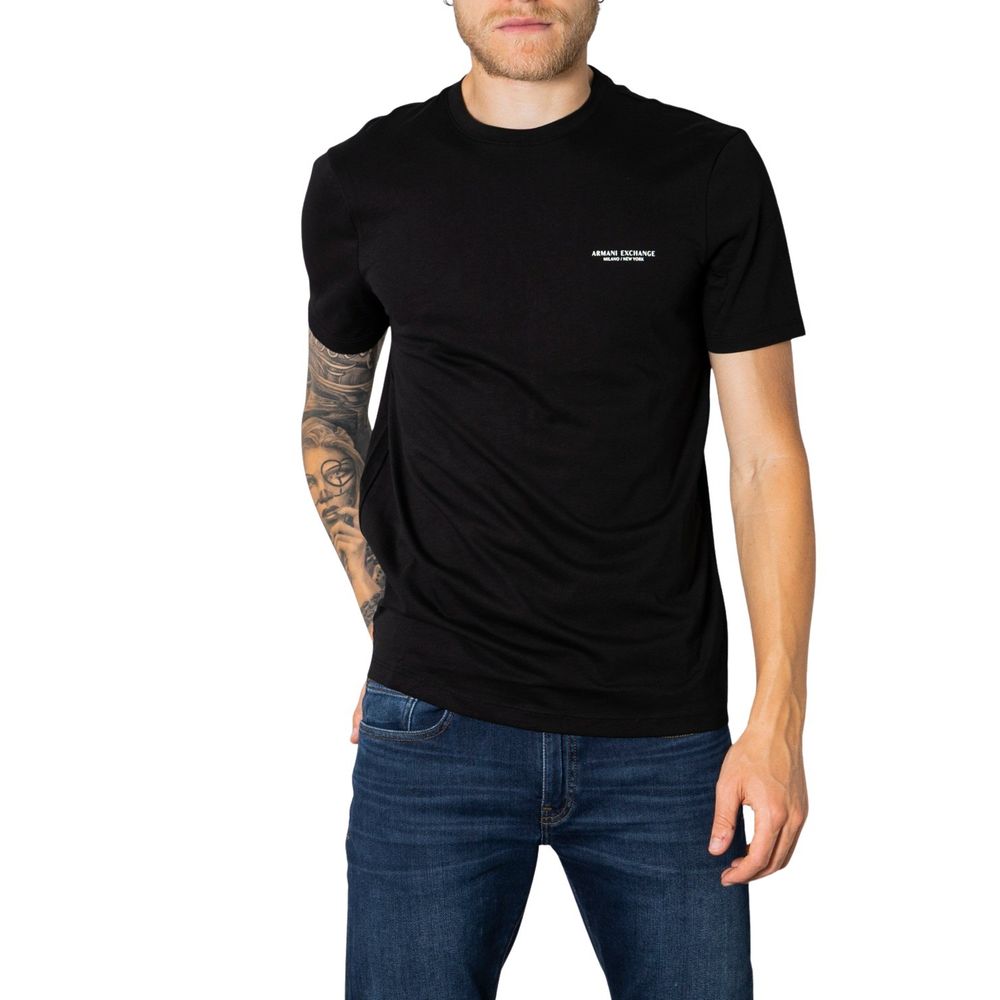 Armani Exchange Black Cotton T-Shirt Armani Exchange