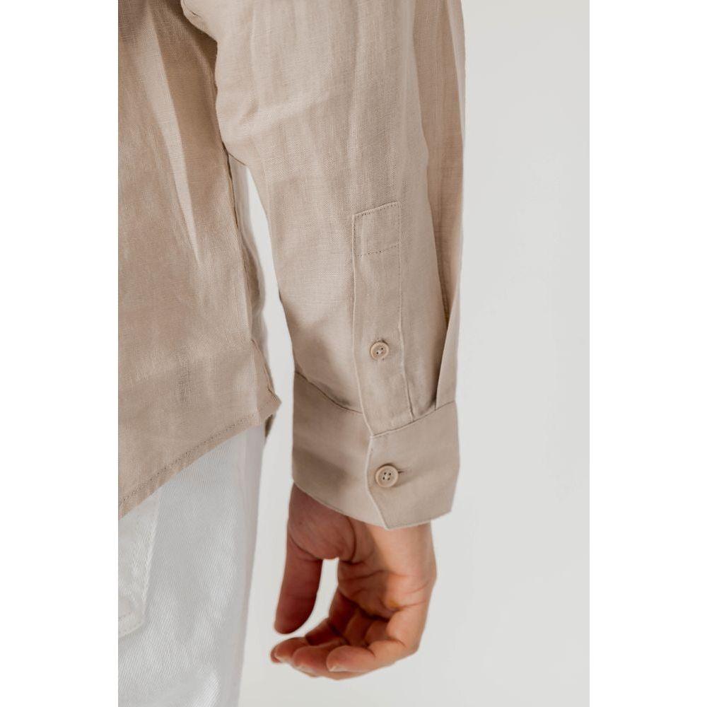 Armani Exchange Beige Linen Shirt Armani Exchange