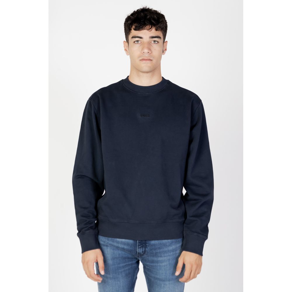 Hugo Boss Blue Cotton Sweater Hugo Boss