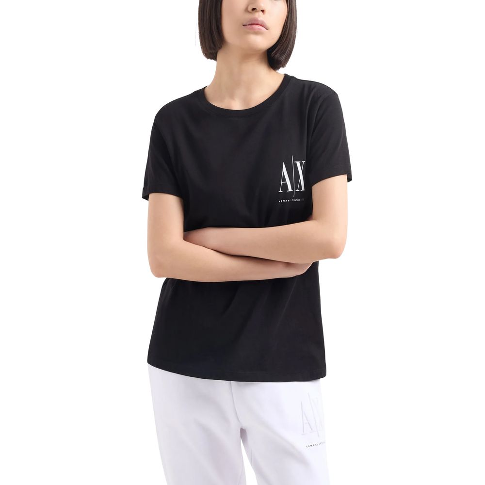 Armani Exchange Black Cotton Tops & T-Shirt Armani Exchange