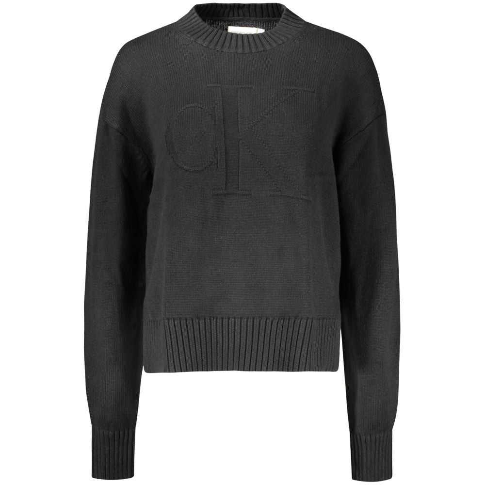 Calvin Klein Black Cotton Sweater Calvin Klein