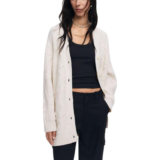 Desigual Cream Acrylic Cardigan Desigual