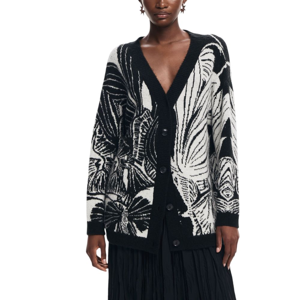 Desigual Black Acrylic Cardigan