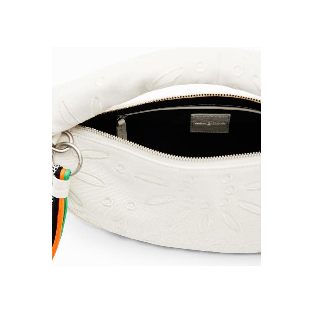 Desigual Cream Juta Handbag Desigual