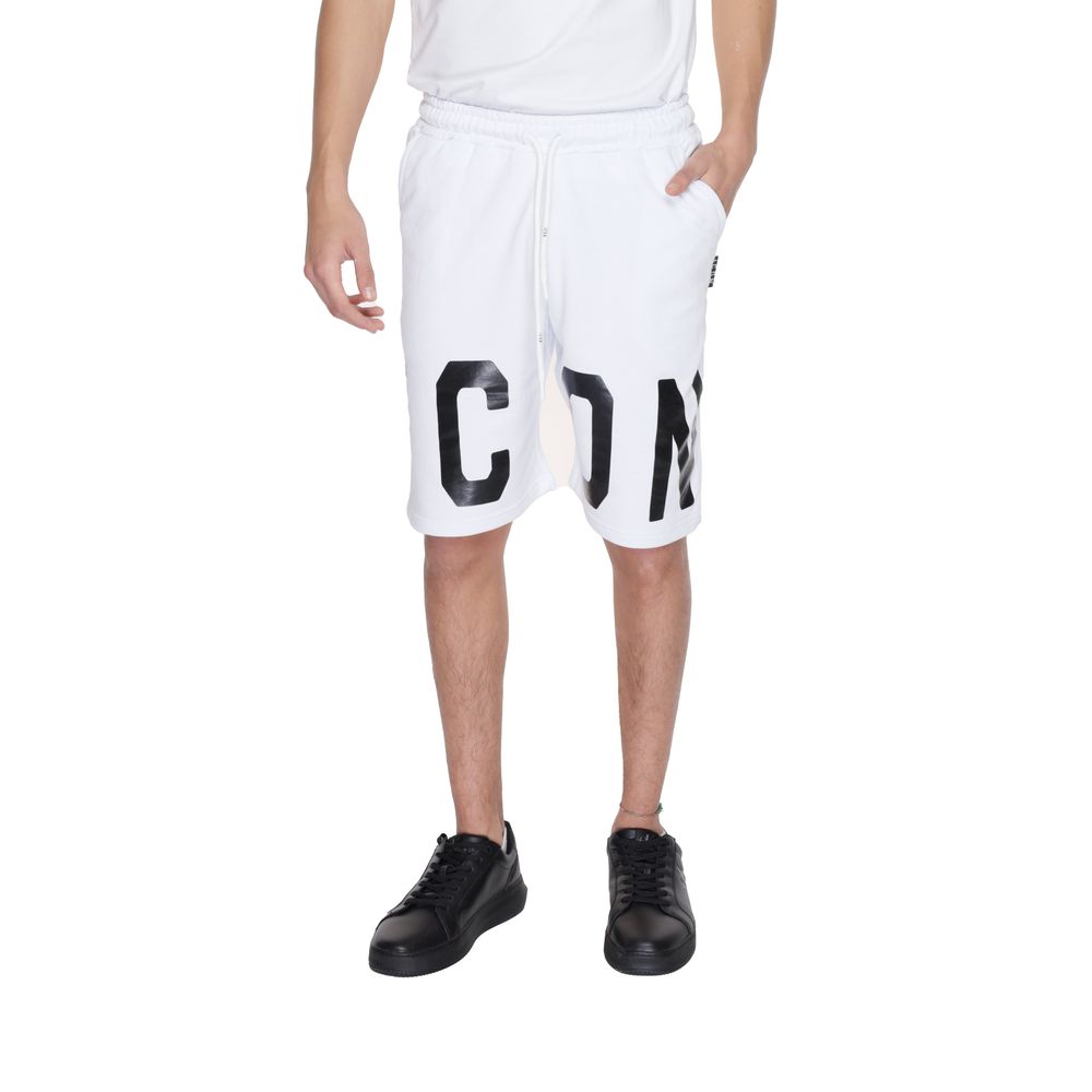 Icon White Cotton Bermuda Shorts Icon