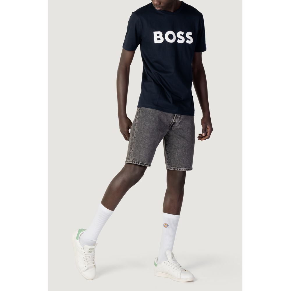 Hugo Boss Blue Cotton T-Shirt Hugo Boss