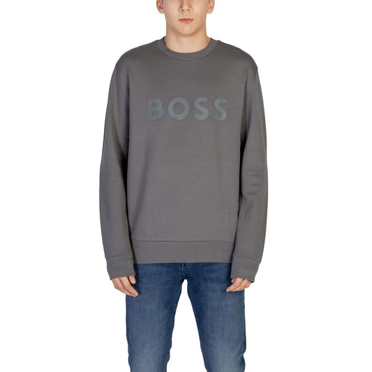 Hugo Boss Gray Cotton Sweater Hugo Boss