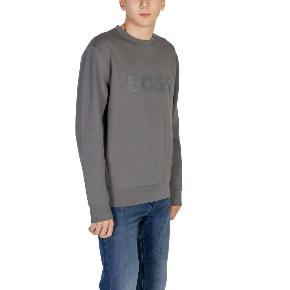 Hugo Boss Gray Cotton Sweater Hugo Boss