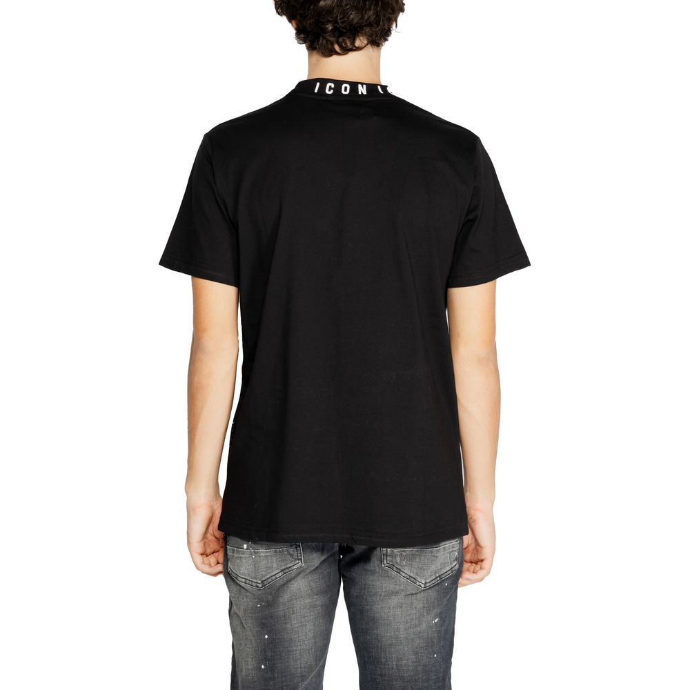 Icon Black Cotton T-Shirt Icon