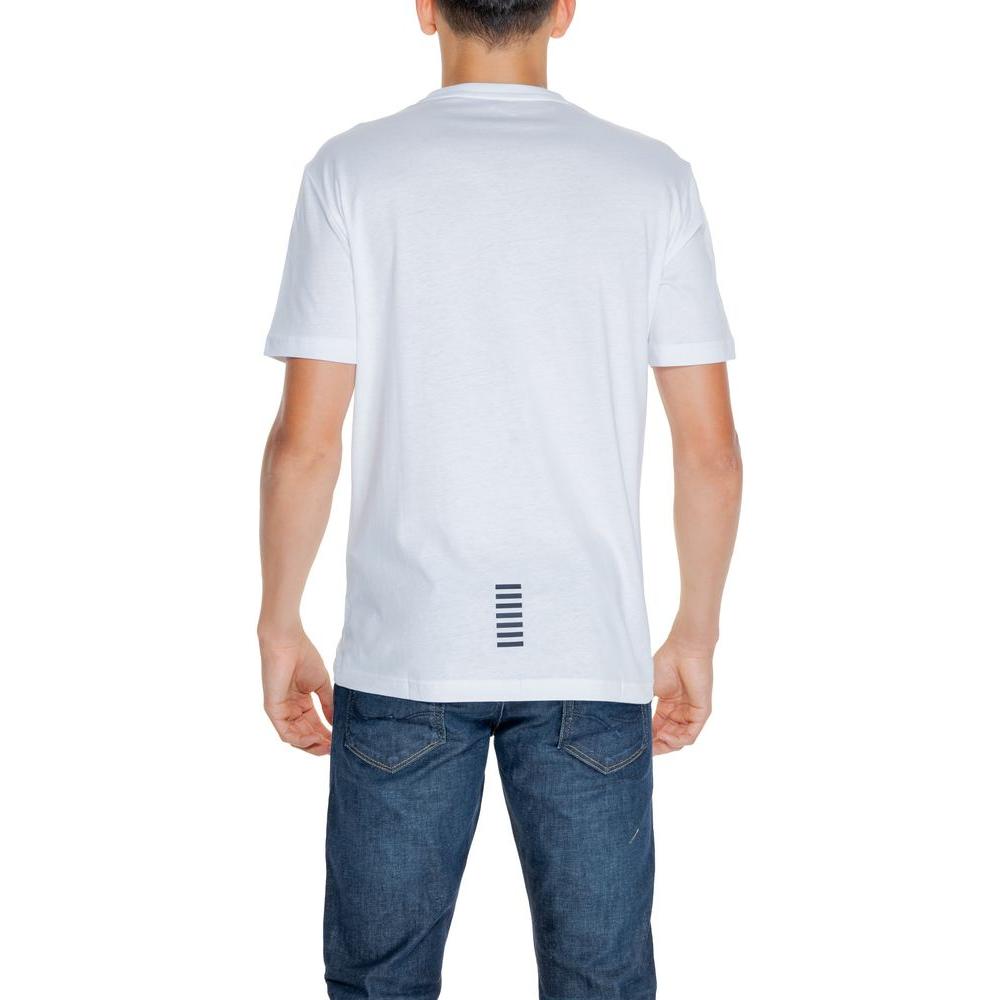 EA7 Emporio Armani White Cotton T-Shirt EA7 Emporio Armani