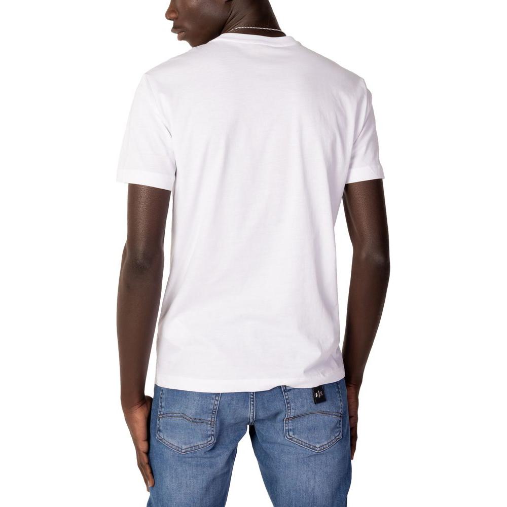 EA7 Emporio Armani White Cotton T-Shirt EA7 Emporio Armani