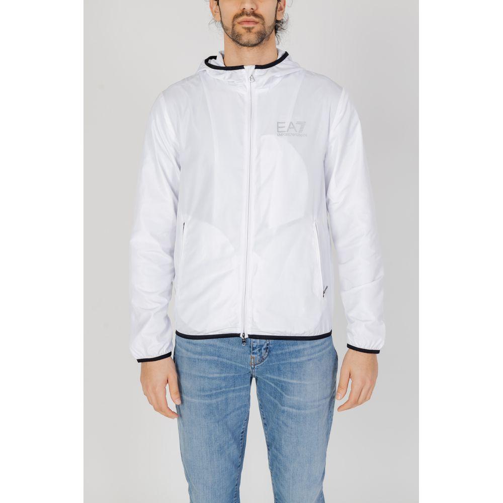 EA7 Emporio Armani White Polyester Jacket EA7 Emporio Armani