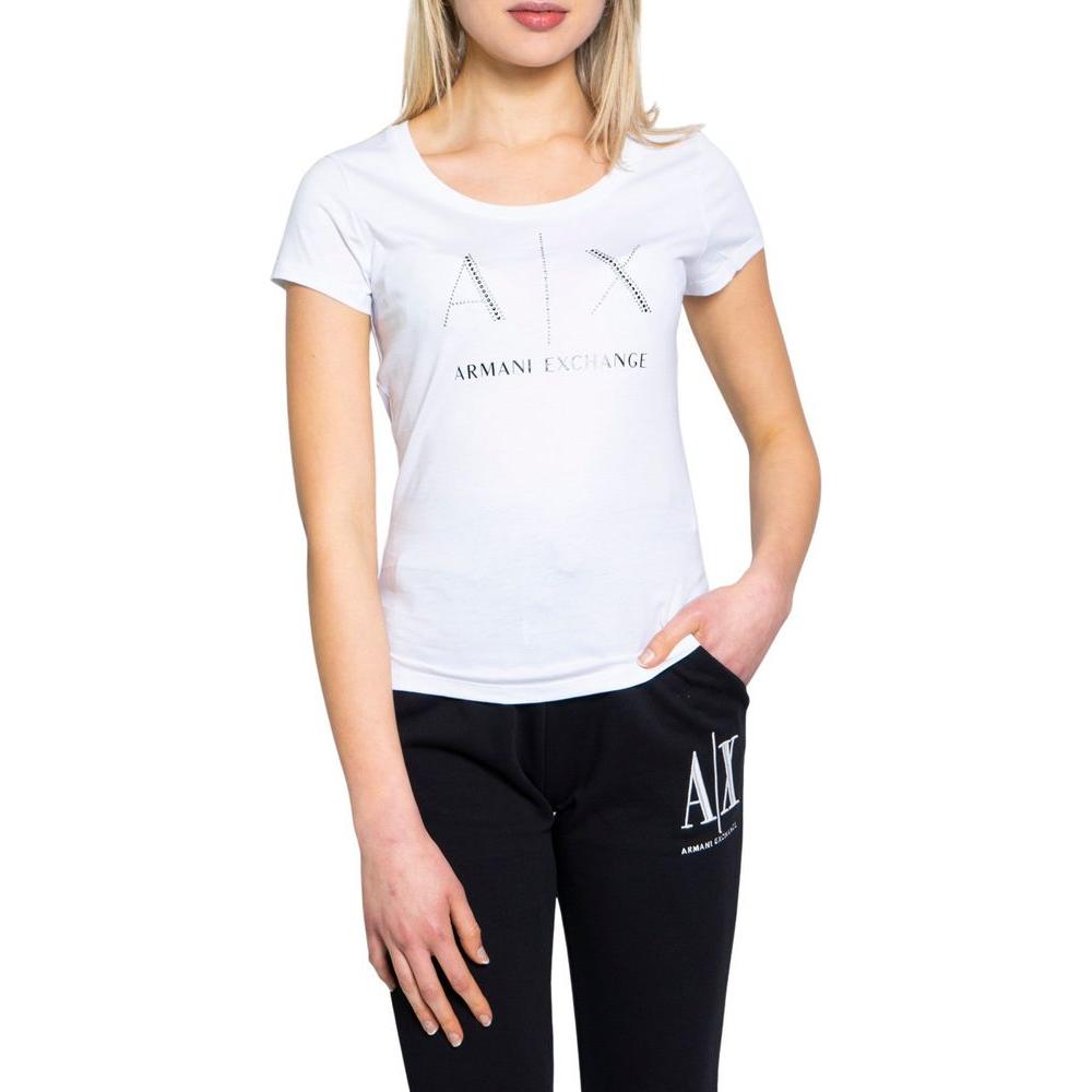 Armani Exchange White Cotton Tops & T-Shirt Armani Exchange