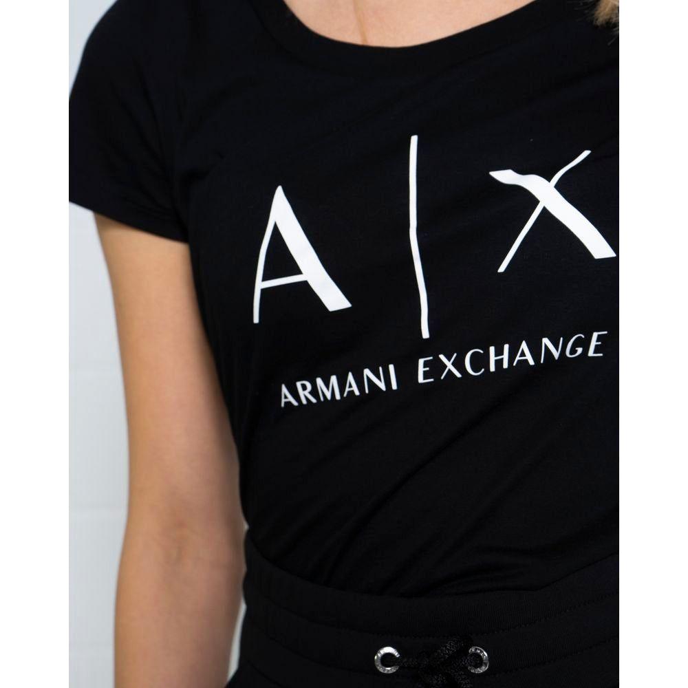 Armani Exchange Black Cotton Tops & T-Shirt Armani Exchange