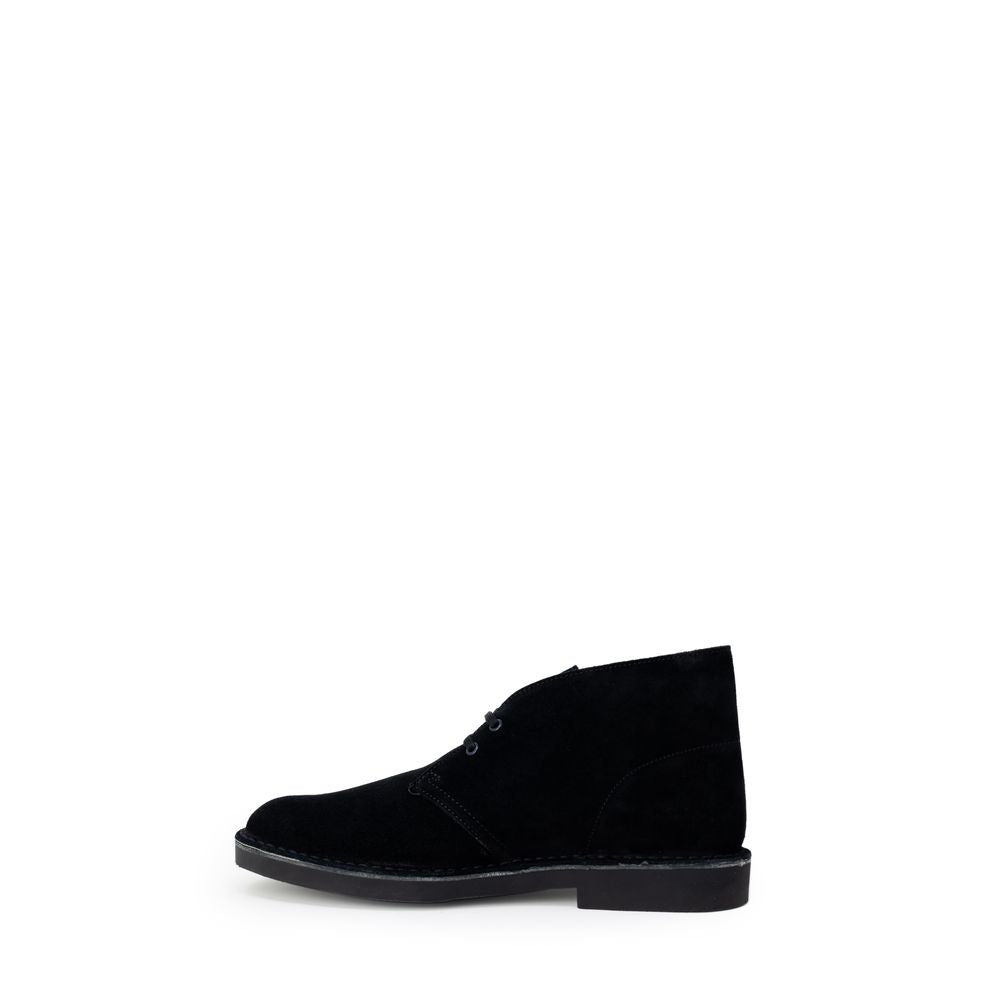Clarks Black Leather Lace-Up Boots